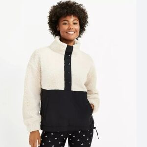 Calvin Klein Cream and Black Teddy Jacket